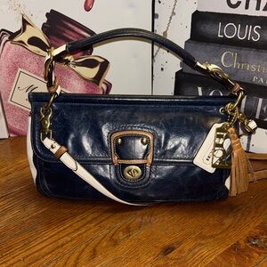 Coach Legacy Navy Leather Willis City Bag 70th Anniv #19035 RARE